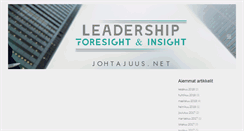 Desktop Screenshot of johtajuus.net